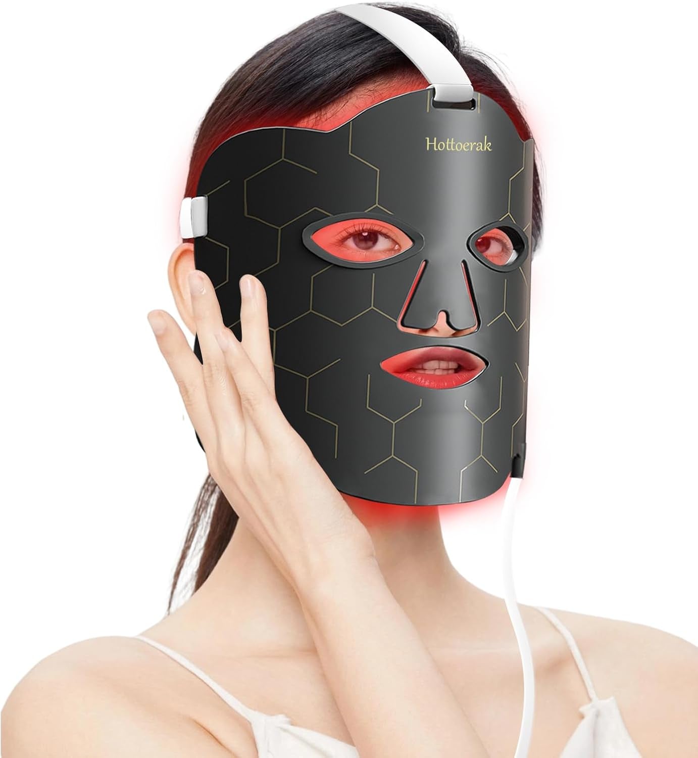 Red Light Therapy for Face, Portable and Soft LED Face Mask Light Therapy Suitable for Home or Travel